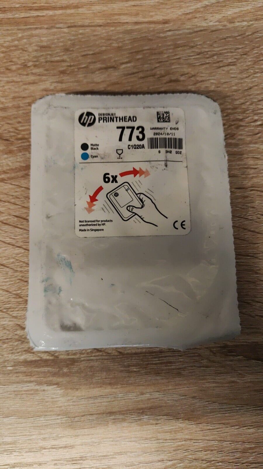 HP 773 Printhead Matte Black / Cyan (C1Q20A) for DesignJet Z6600 - 2024 dates!