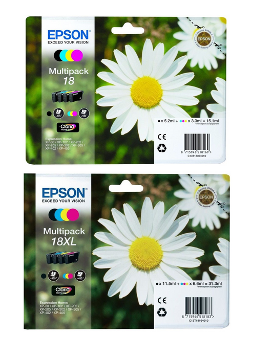 Genuine Epson 18 / 18XL Ink Cartridges (Daisy lot) - FREE UK DELIVERY! - VAT