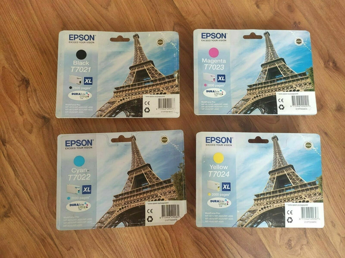 Genuine lot of Epson T7021 T7022 T7023 T7024 Ink Cartridges - FREE UK DELIVERY!