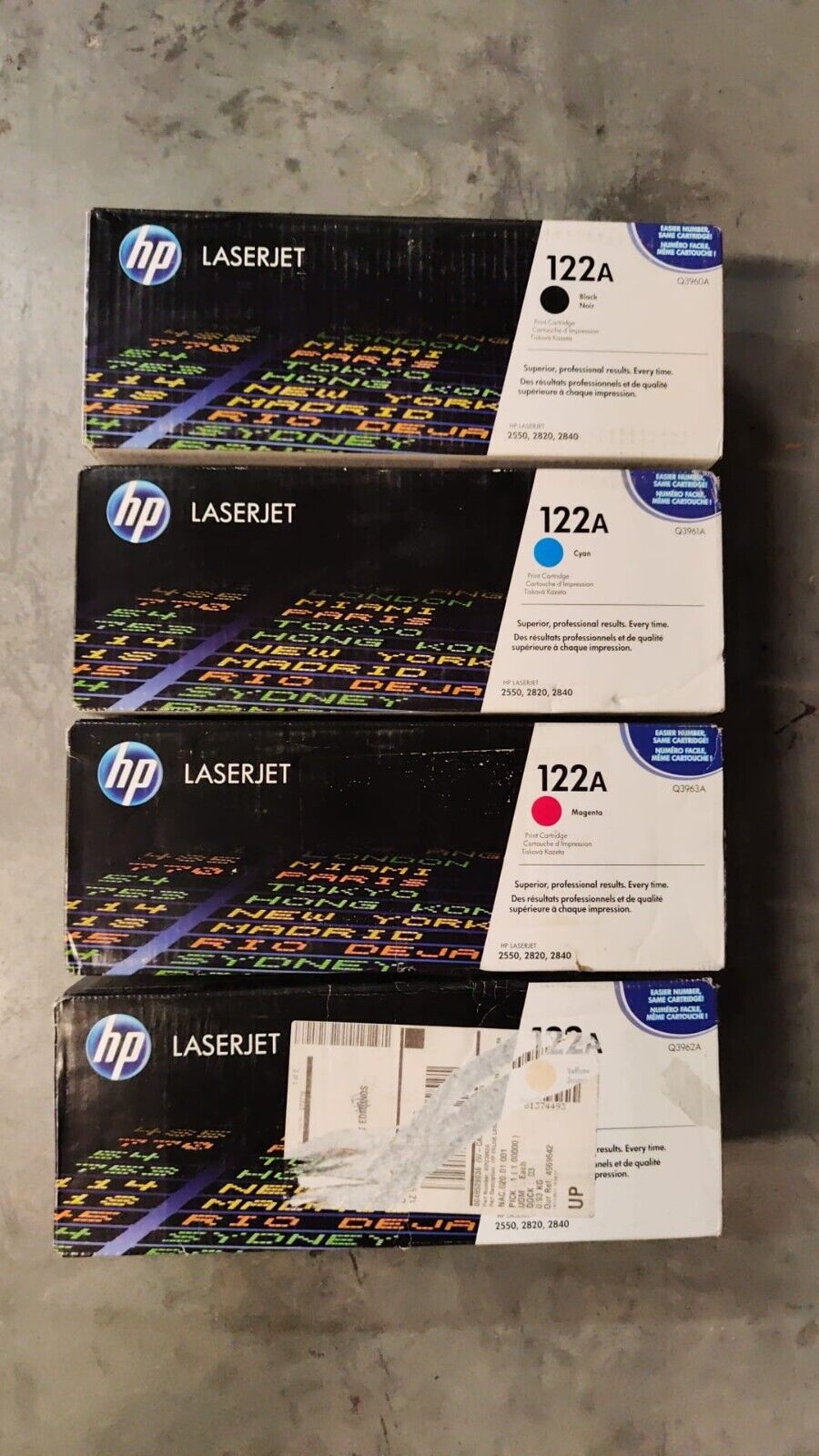 4x Genuine HP 122A Black Cyan Magenta Yellow Toner Cartridges FREE DELIVERY! VAT