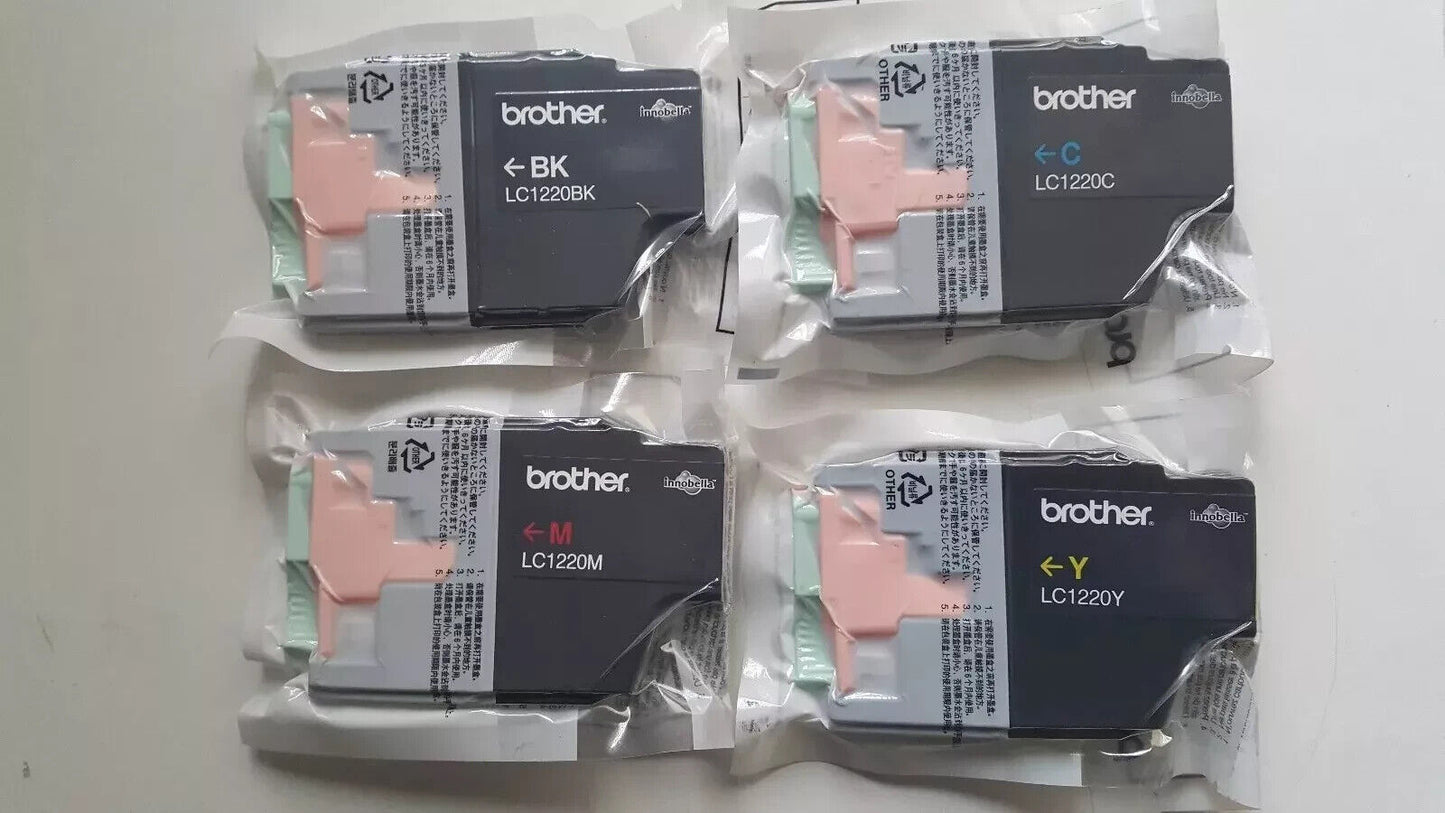 Genuine Brother LC1220 Set of 4 Ink Cartridges Lot - FREE UK DELIVERY - VAT inc.
