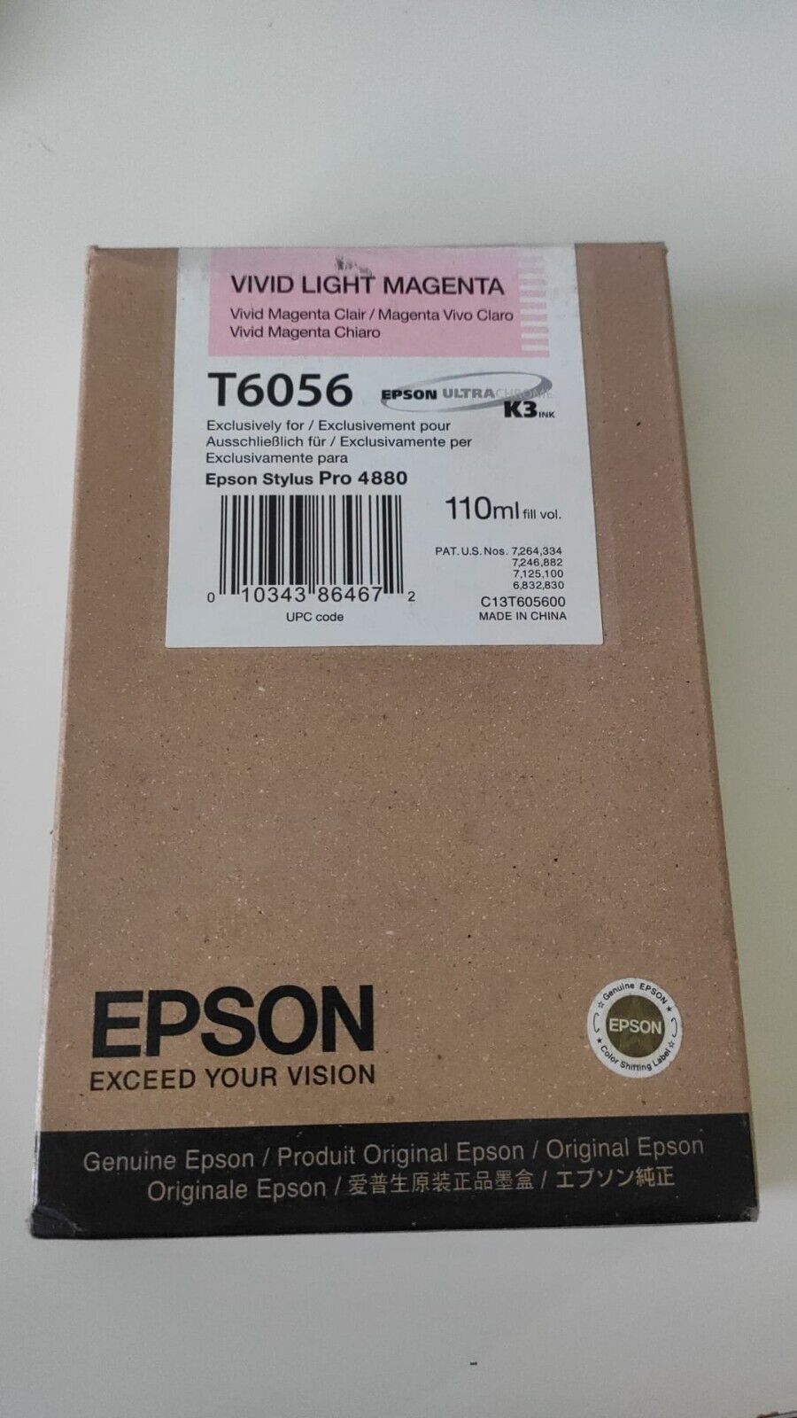 Genuine Epson T6051 T6053 T6054 T605C T6056 ink cartridges - FREE UK DELIVERY!