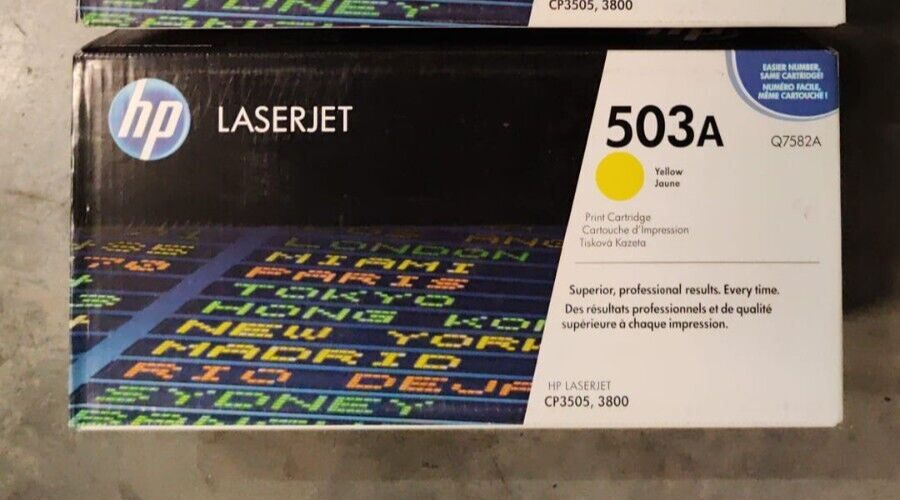 Genuine HP 503A Yellow Toner Cartridge (Q7582A) - FREE UK DELIVERY! VAT included