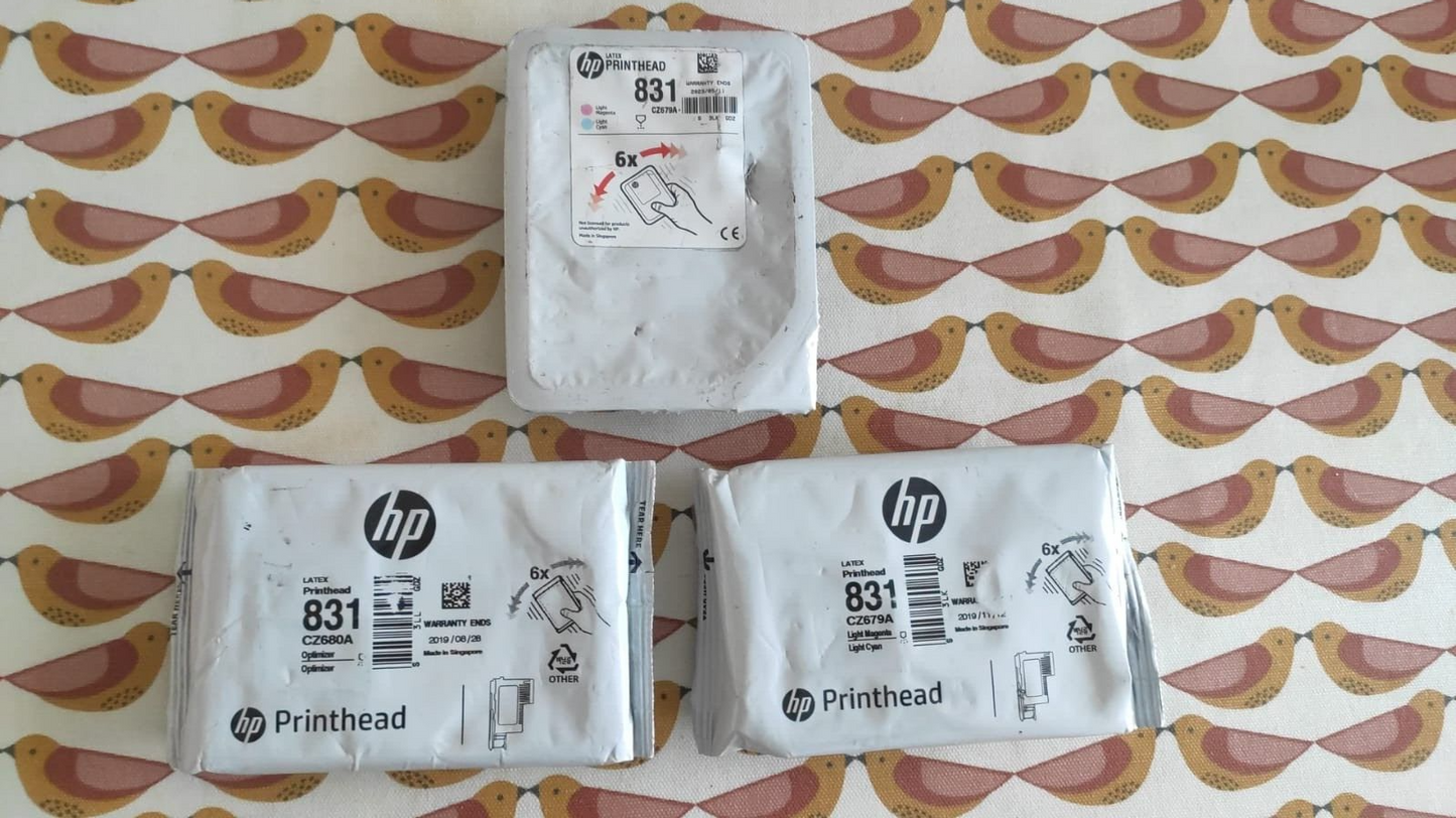 3x Genuine HP 831 Printheads (2x CZ679A + 1x CZ680A) FREE UK DELIVERY! VAT inc.