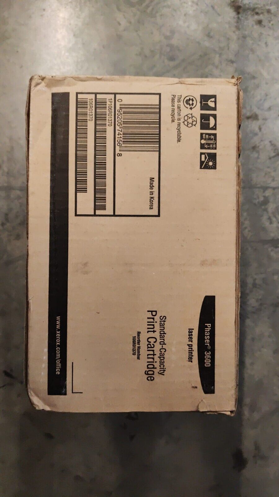 Genuine XEROX PHASER 3600 Black Toner Cartridge (106R01370) - FREE UK DELIVERY!
