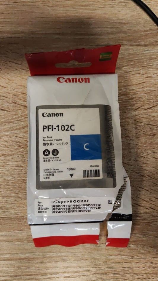 Genuine Canon PFI-102C Cyan Ink Cartridges (130ml) - FREE UK DELIVERY! - VAT inc