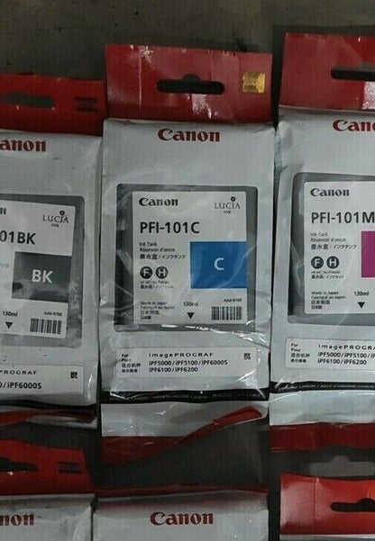 Genuine lot of Canon PFI-101 Ink Cartridges - FREE UK DELIVERY - VAT included