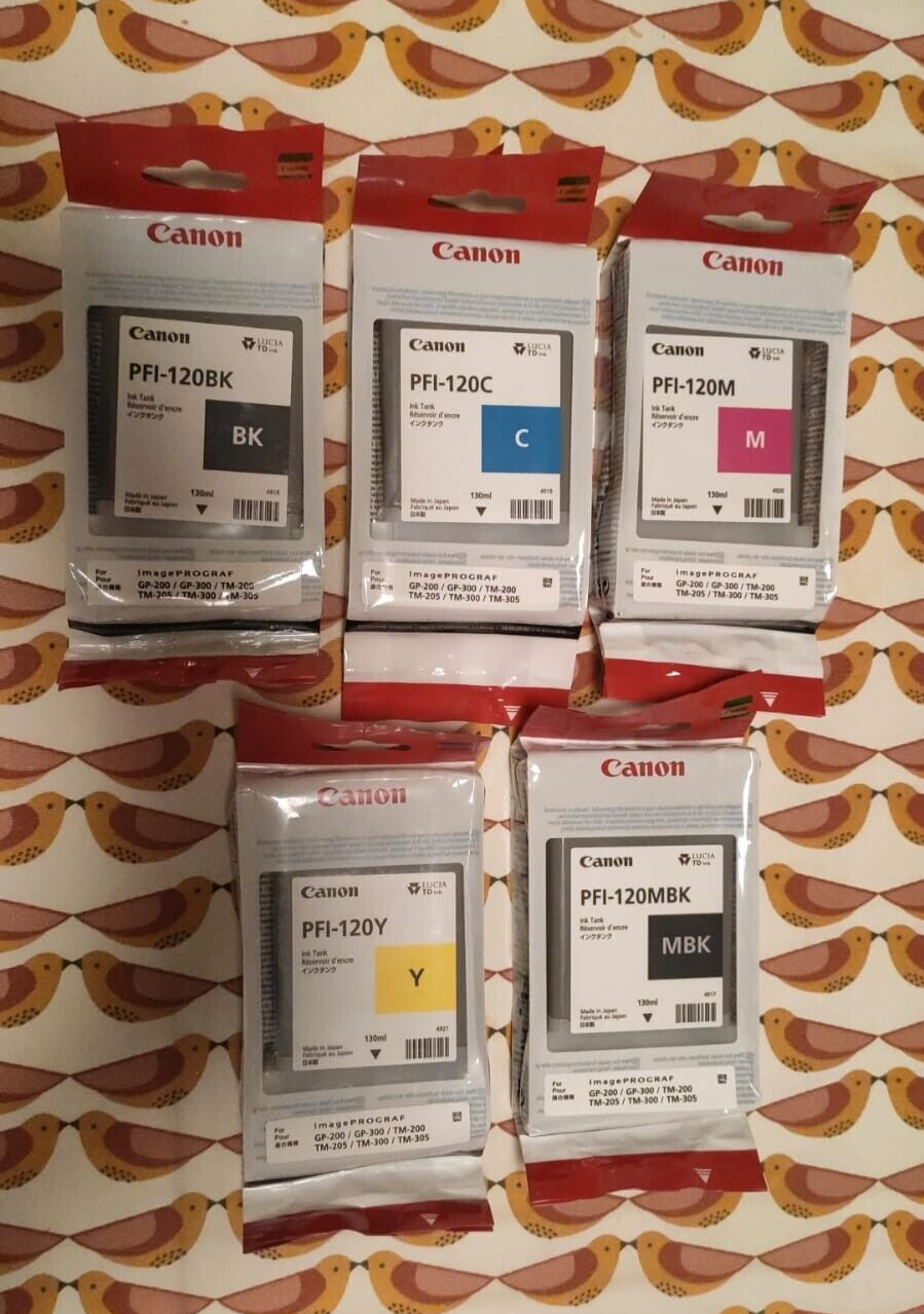 Genuine Canon PFI-120 ink cartridges lot - FREE UK DELIVERY! VAT included