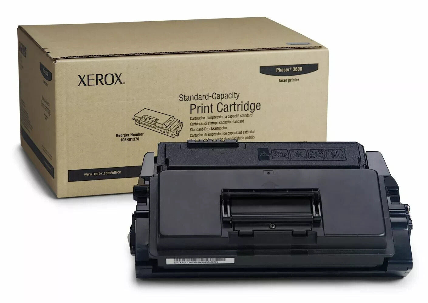Genuine XEROX PHASER 3600 Black Toner Cartridge (106R01370) - FREE UK DELIVERY!