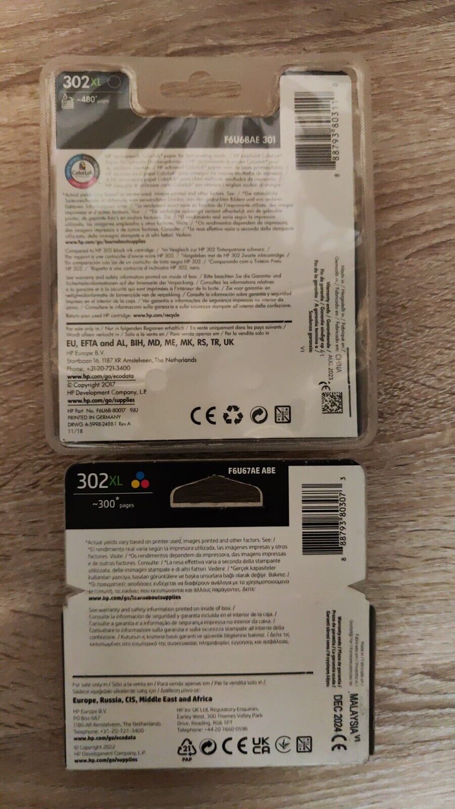 Genuine BOXED HP 302XL Black & Colour Ink Cartridges - FREE UK DELIVERY! VAT inc