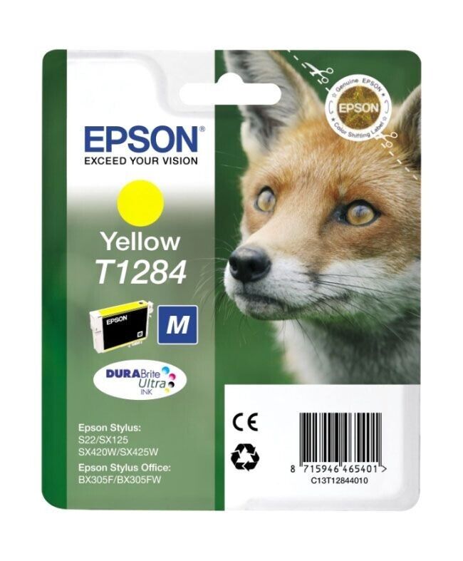 Genuine EPSON T1284 Yellow Ink Cartridge (T1284) - FREE UK DELIVERY!