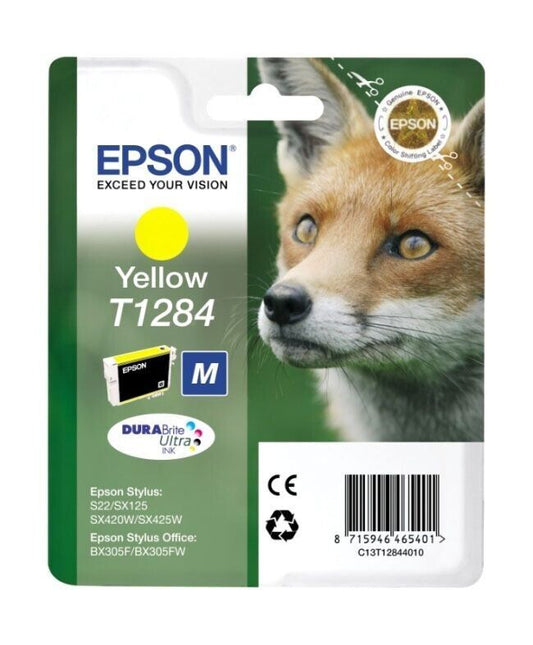 Genuine EPSON T1284 Yellow Ink Cartridge (T1284) - FREE UK DELIVERY!