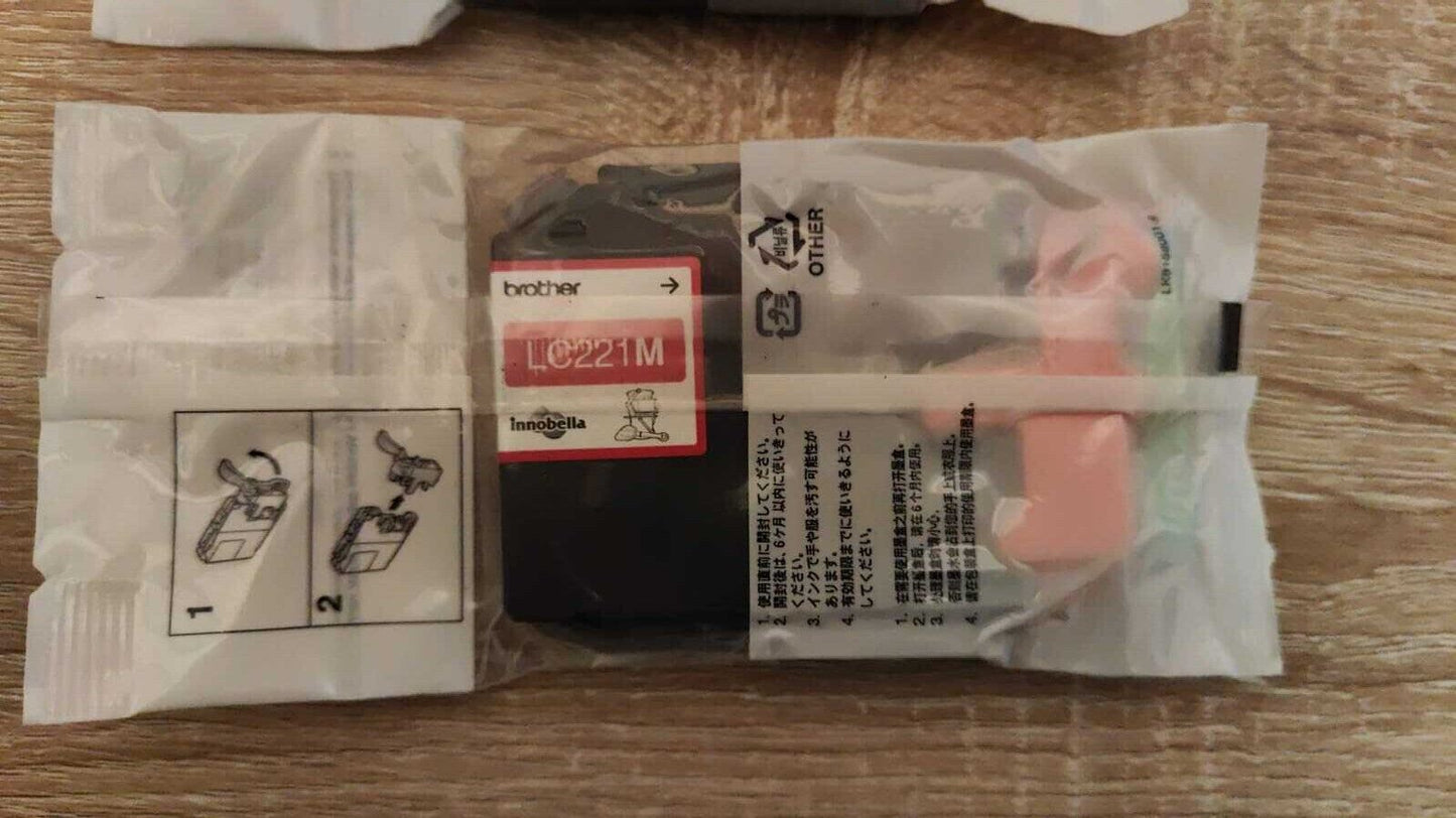 Genuine lot of Brother LC221 Ink Cartridges (LC-221) FREE UK DELIVERY! VAT inc.
