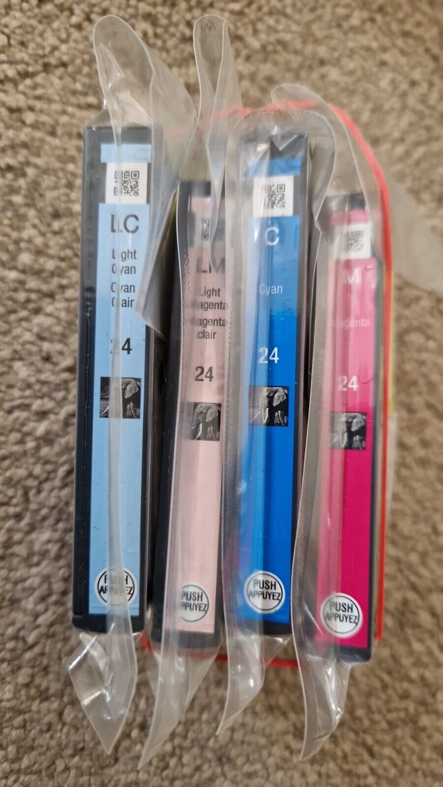 Genuine Epson 24 & 24XL (Elephant) Ink Cartridges lot - FREE UK DELIVERY!
