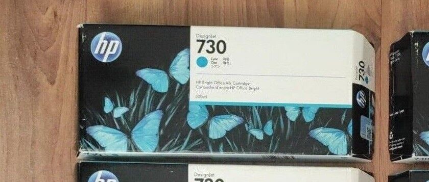 Genuine lot of HP 730 ink cartridges 300ml - DESIGNJET T1600 T1700 T2600 series