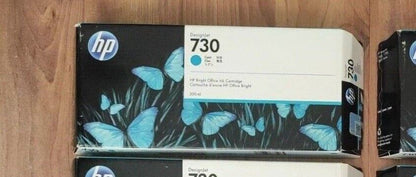 Genuine lot of HP 730 ink cartridges 300ml - DESIGNJET T1600 T1700 T2600 series