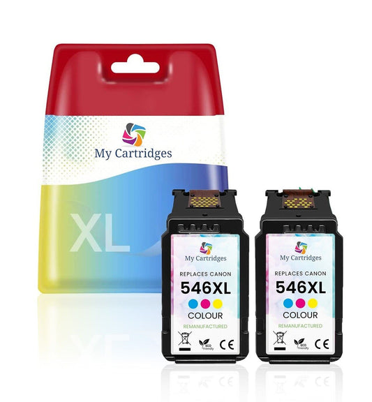 2x Canon CL-546XL Colour Refilled Ink Cartridges - FREE UK DELIVERY!