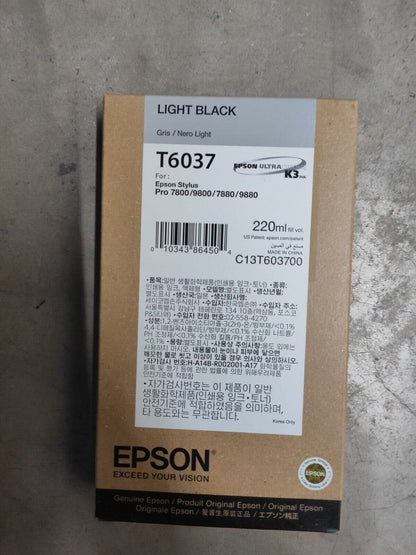 Genuine lot of Epson T6031 T6032 T6034 T6036 T6037 T6039 ink cartridges (220ml)