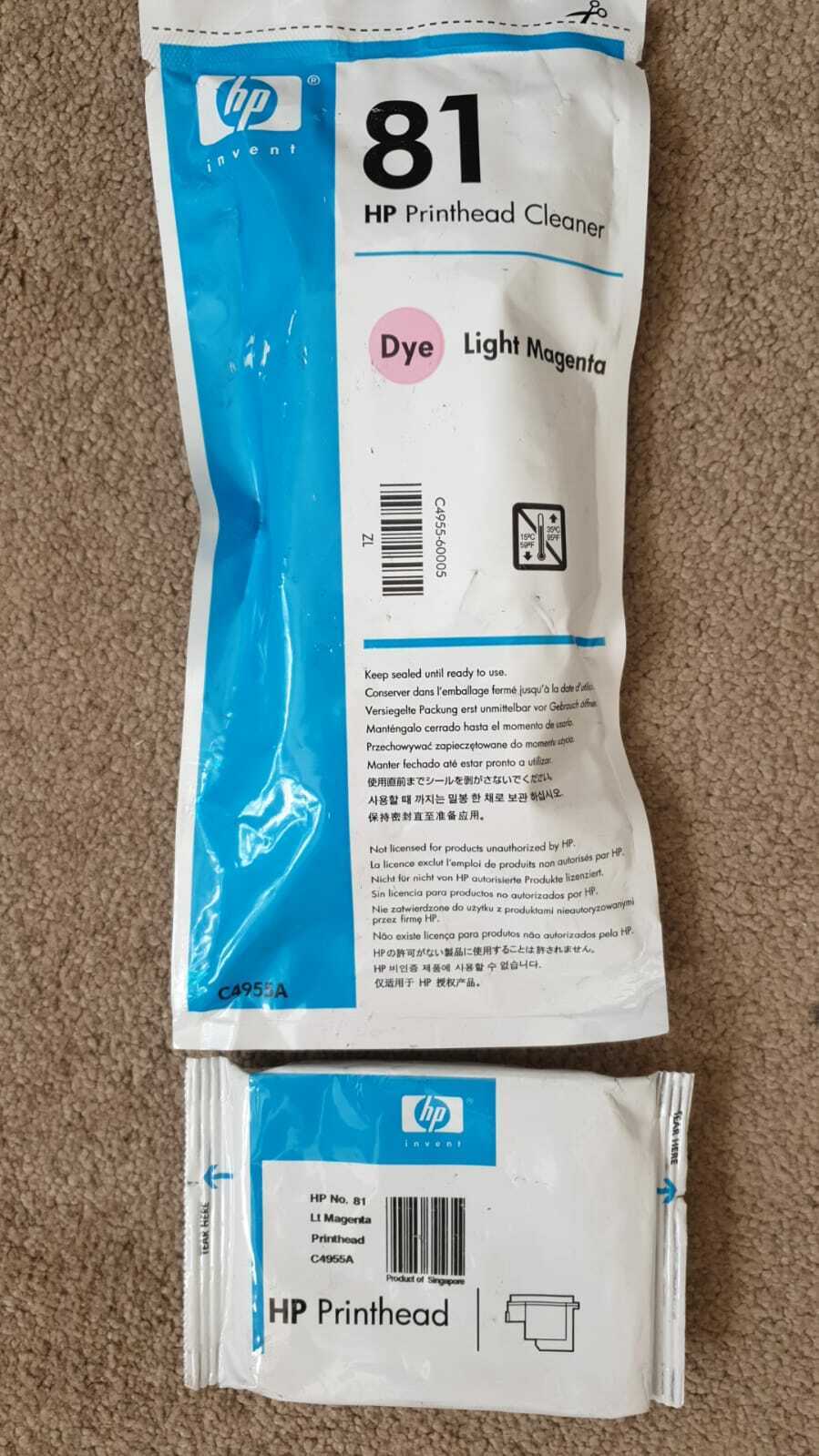 Genuine lot of HP 81 Printhead and Cleaners (C4950-C4955A) - VAT included