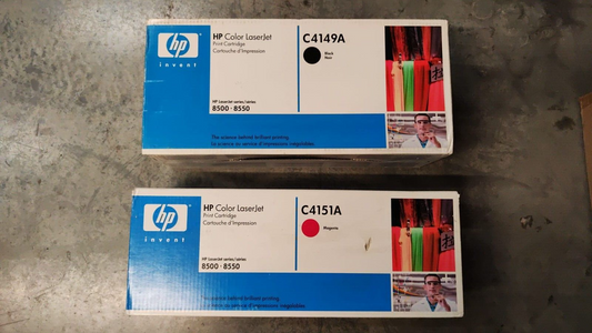 Genuine C4149A Black + C4151A Magenta Toner Cartridges - FREE UK DELIVERY - VAT