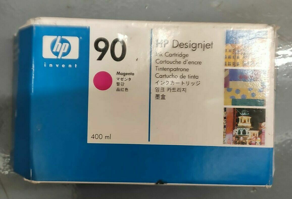 Genuine lot of HP 90 Black Cyan Magenta Yellow inks 400ml DESIGNJET 4000 Series