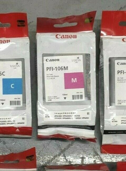 Genuine Canon PFI-106 ink cartridges for iPF6300 iPF6350 iPF6400 iPF6450 lot