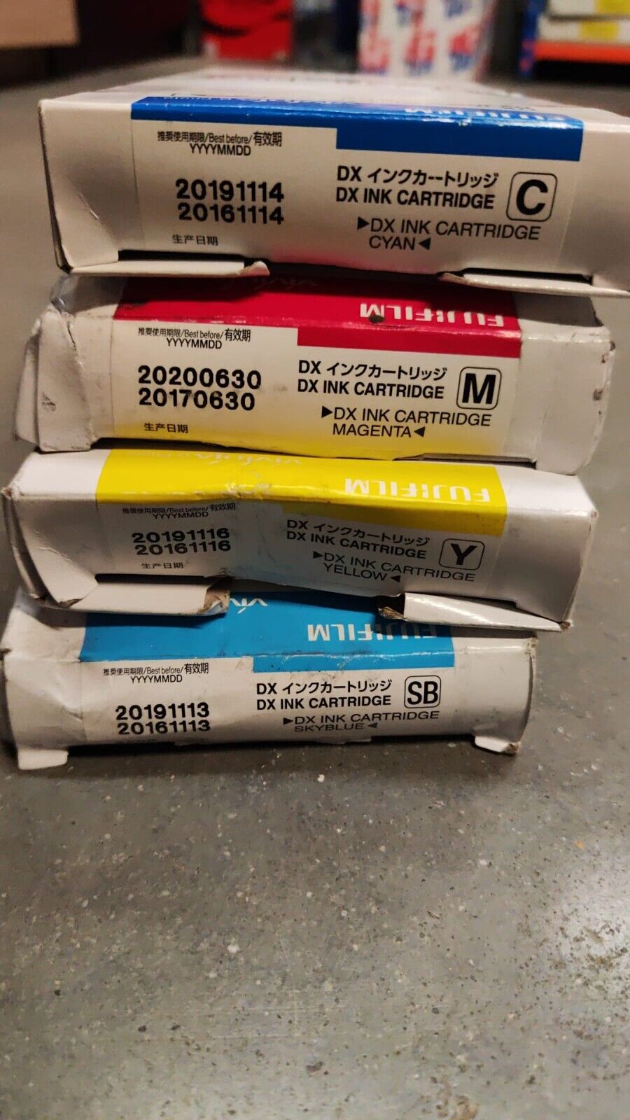 4x Genuine FUJIFILM DX Vividia Ink Cartridges (200ml) - Original - FREE DELIVERY