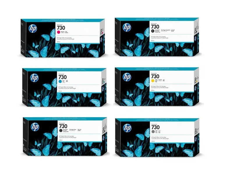 Lot of Genuine HP 730 Inks - DESIGNJET T1600 T1700 T2600