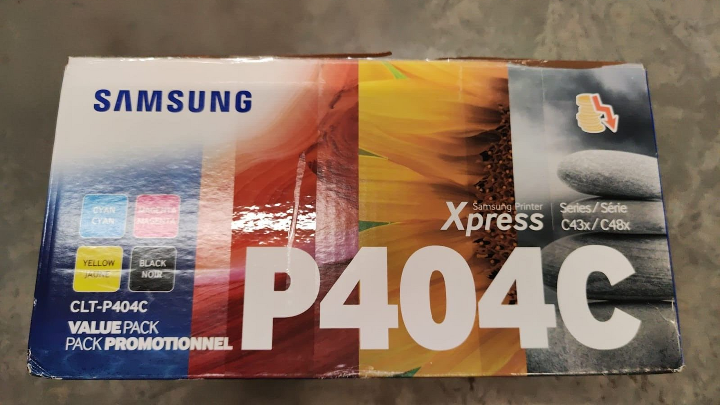 Genuine Samsung CLT-P404C Black Cyan Magenta Yellow toners for C43X C48X (P404C)