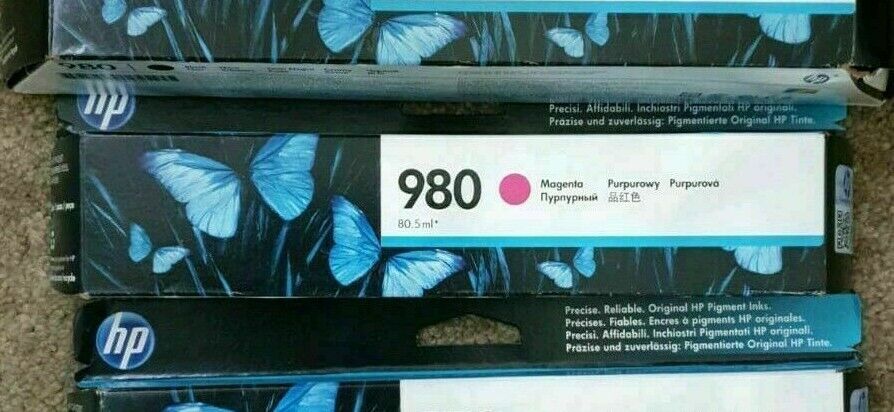 Genuine lot of HP 980 Ink Cartridges for Enterprise X555 MFP X585 -FREE DELIVERY