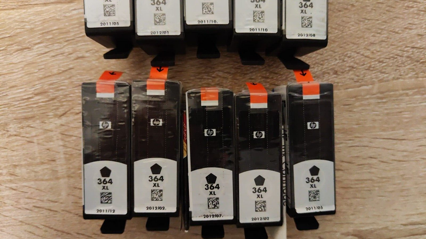 10x Genuine HP 364XL Black ink cartridges - OLDER GENERATION READ DESCRIPTION!