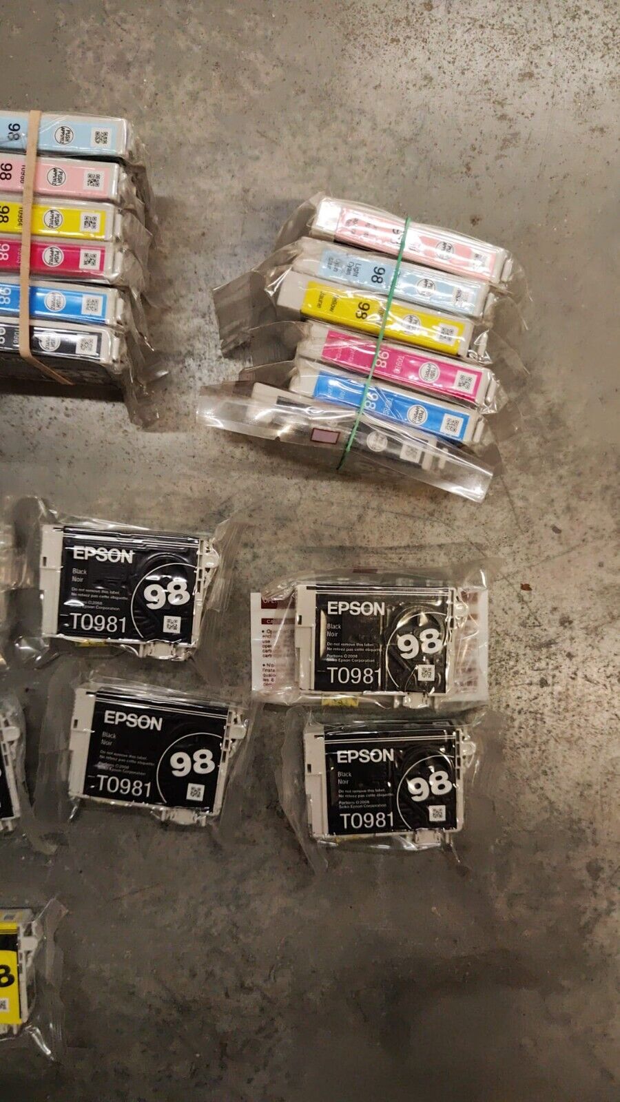 28x Genuine Epson 98 Black & Color Ink Cartridges (T0981-T0986) FREE US SHIPPING