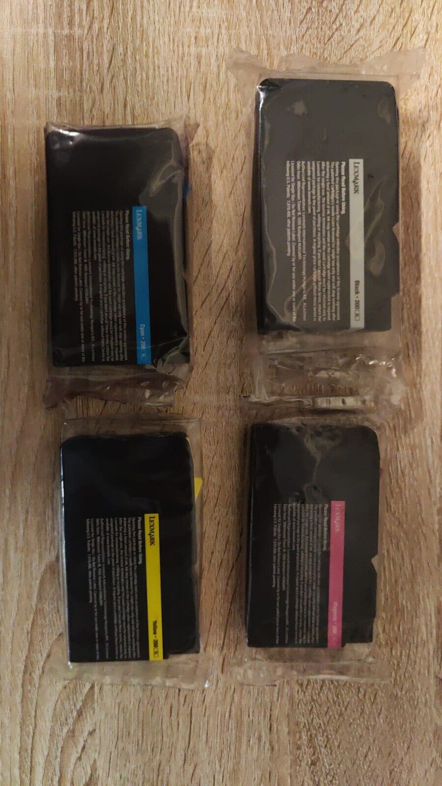 Genuine Lexmark 200XL Black Cyan Magenta Yellow Ink Cartridges - Free Delivery!