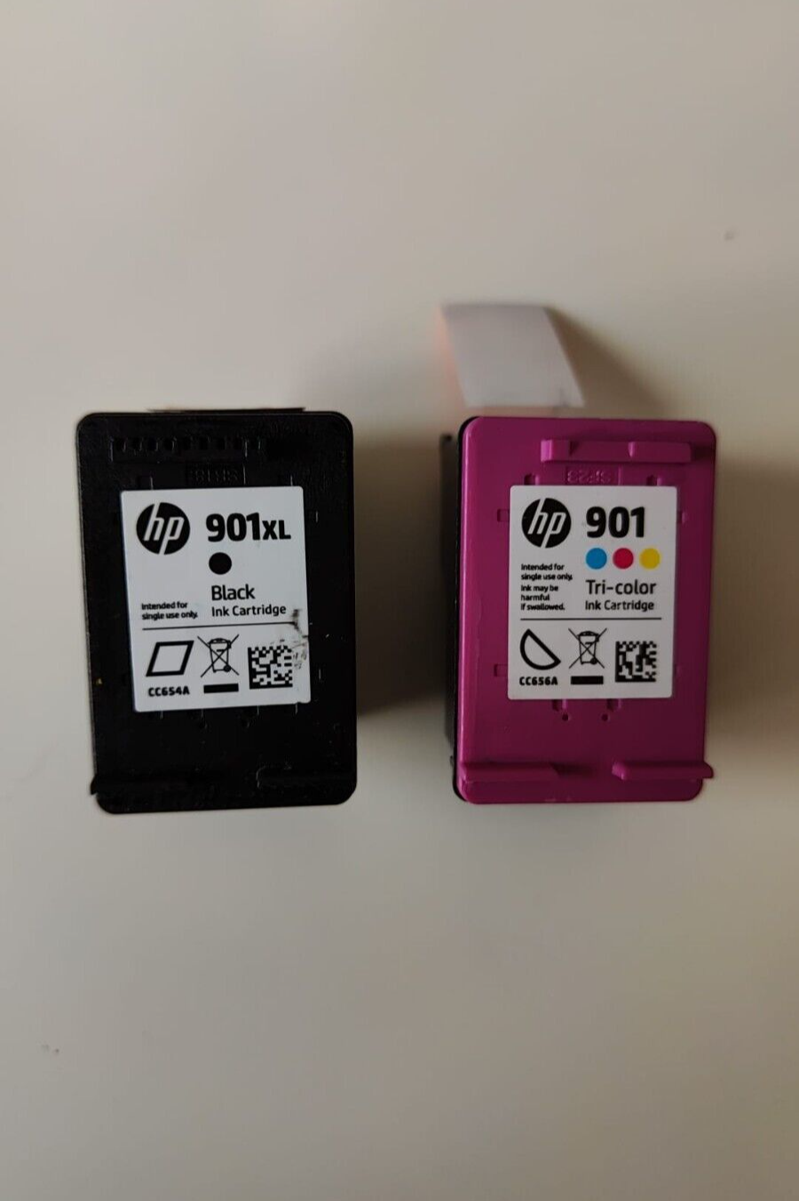 UNBOXED HP 901XL Black & Colour ink Cartridges (CC654AE + CC656AE) FREE DELIVERY