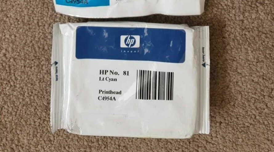 Genuine lot of HP 81 Printhead and Cleaners (C4950-C4955A) - VAT included