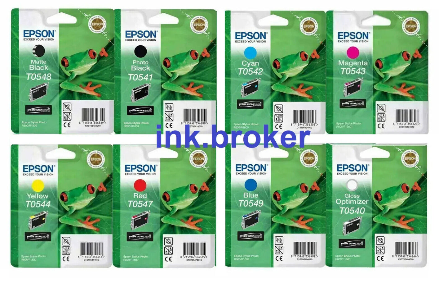 Genuine Epson T0540 T0541 T0542 T0543 T0544 T0547 T0548 T0549 ink cartridges lot