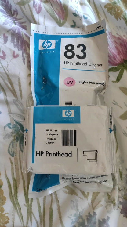 Genuine lot of HP 83 UV Printheads and Cleaners (C4960A-65A) DesignJet 5000 VAT