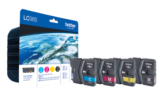 4x Genuine BROTHER LC985 Ink Cartridges - FREE UK DELIVERY! VAT included