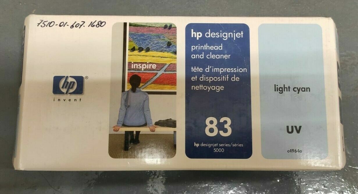 Genuine lot of HP 83 UV Printheads and Cleaners (C4960A-65A) DesignJet 5000 VAT
