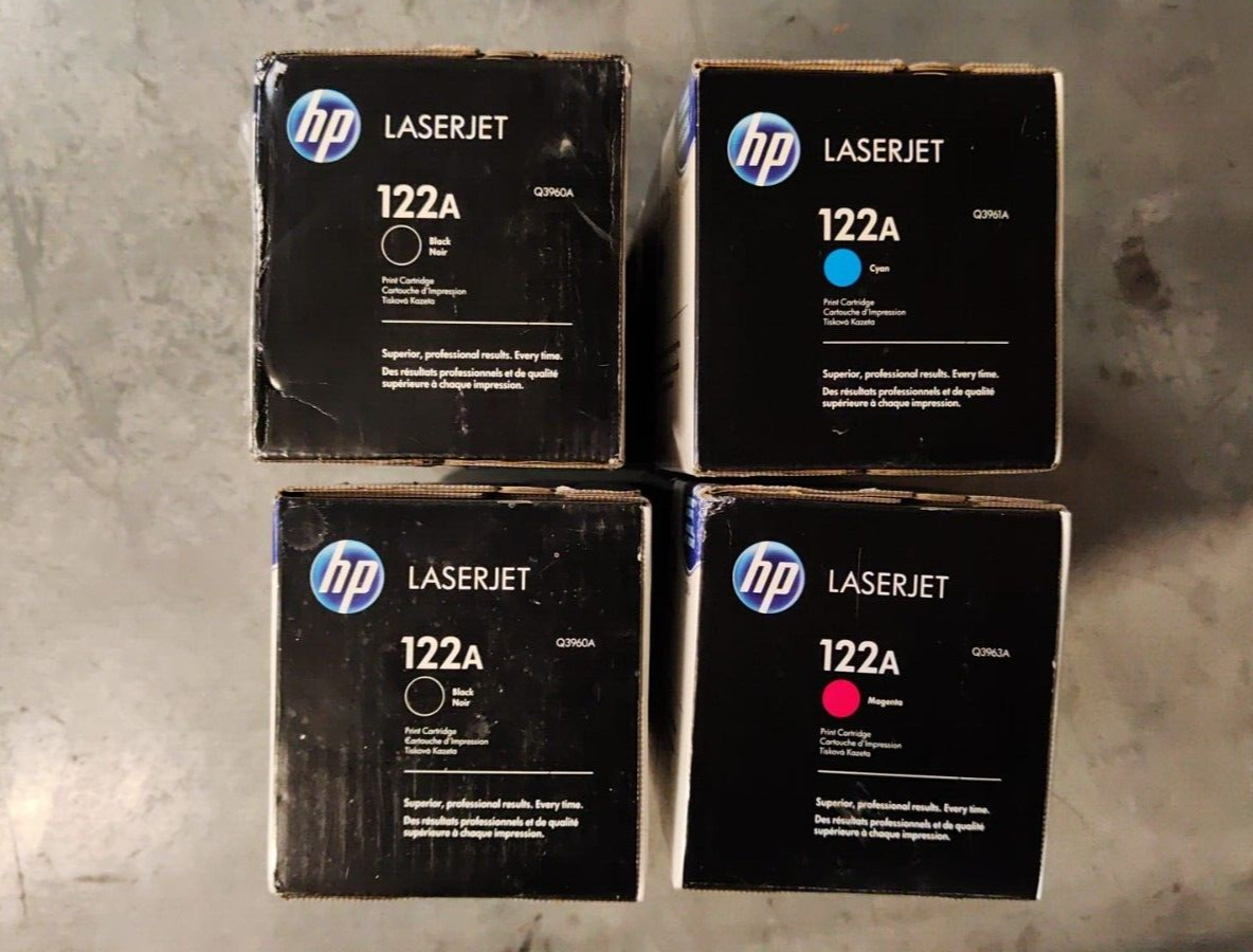 4x Genuine HP 122A Black Cyan Magenta Toner Cartridges FREE DELIVERY! VAT inc.
