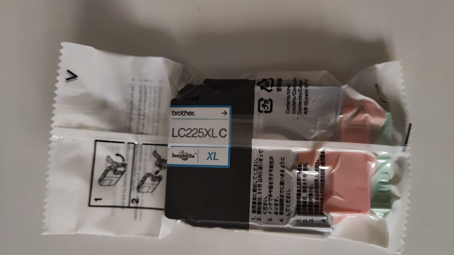 Genuine Brother LC-225XL High Capacity Cyan Ink Cartridge - FREE UK DELIVERY!