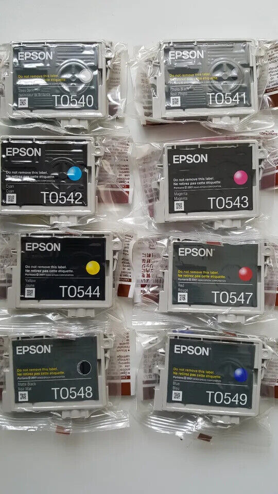 Genuine Epson T0540 T0541 T0542 T0543 T0544 T0547 T0548 T0549 ink cartridges lot