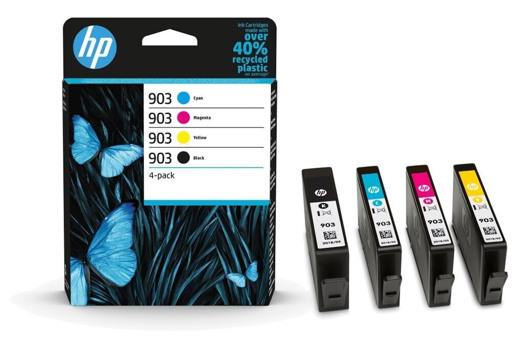 4x Genuine HP 903 Black Cyan Magenta Yellow Ink Cartridges - FREE UK DELIVERY!