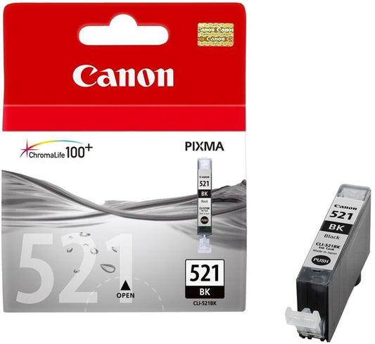 Genuine Canon CLI-521 Black Ink Cartridges - FREE UK DELIVERY! VAT included