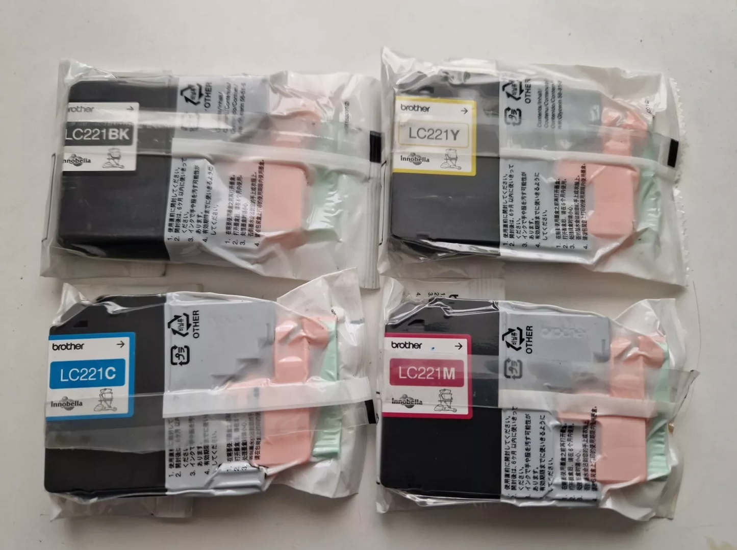 Genuine lot of Brother LC221 Ink Cartridges (LC-221) FREE UK DELIVERY! VAT inc.