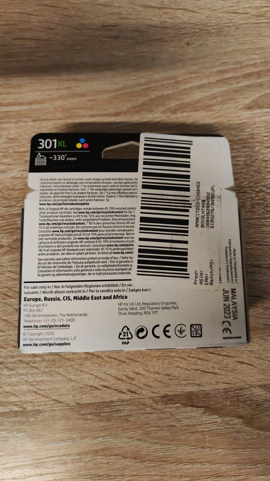 Genuine HP 301XL Colour Ink Cartridge (CH564EE) - FREE UK DELIVERY! VAT included