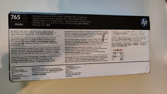Genuine HP 765 Matte Black Ink Cartridge (F9J55A) -  FREE UK DELIVERY! VAT inc.