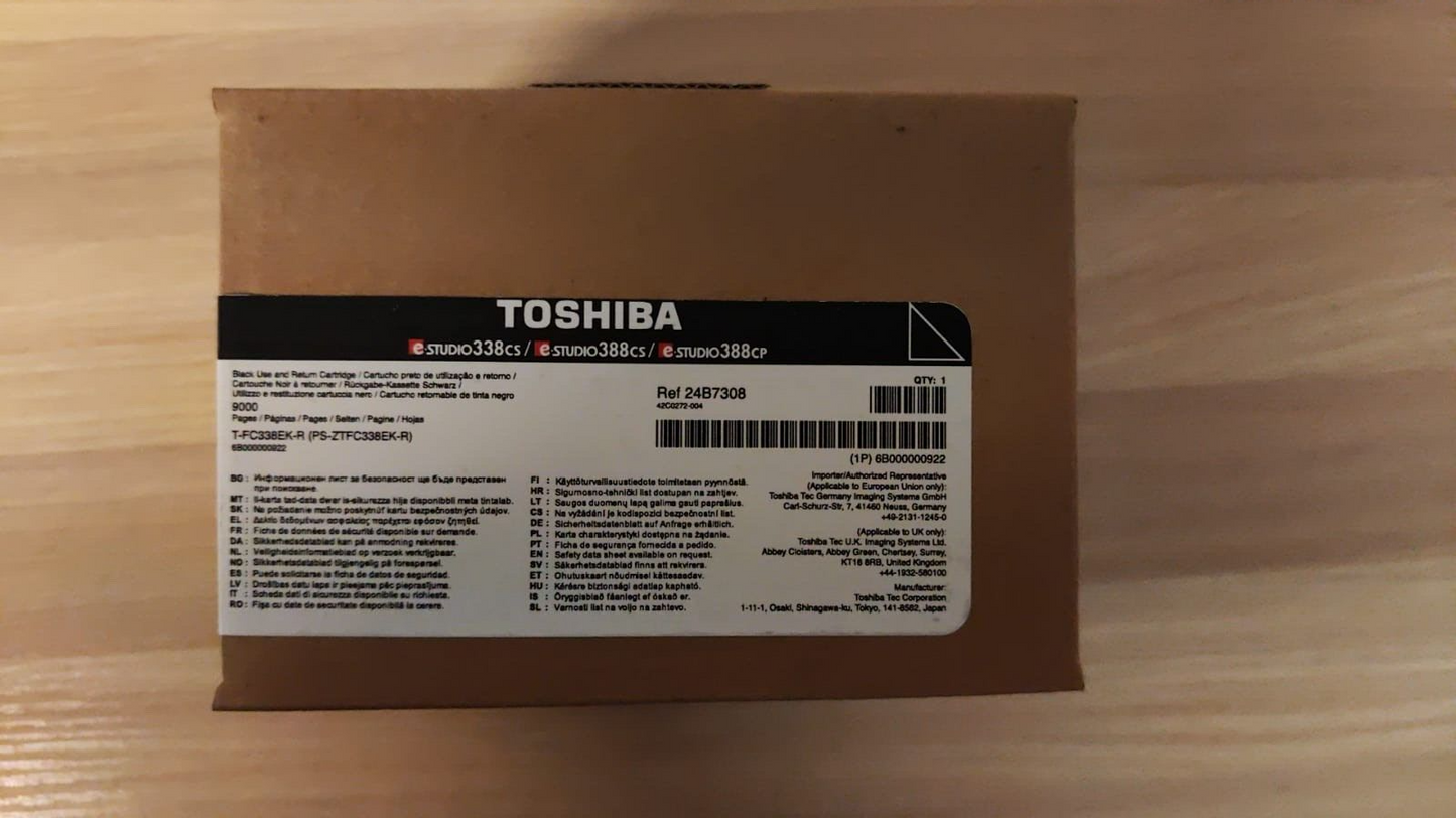 Genuine Toshiba Studio 338cs 388cs 388cp Black ink cartridge - FREE UK DELIVERY!