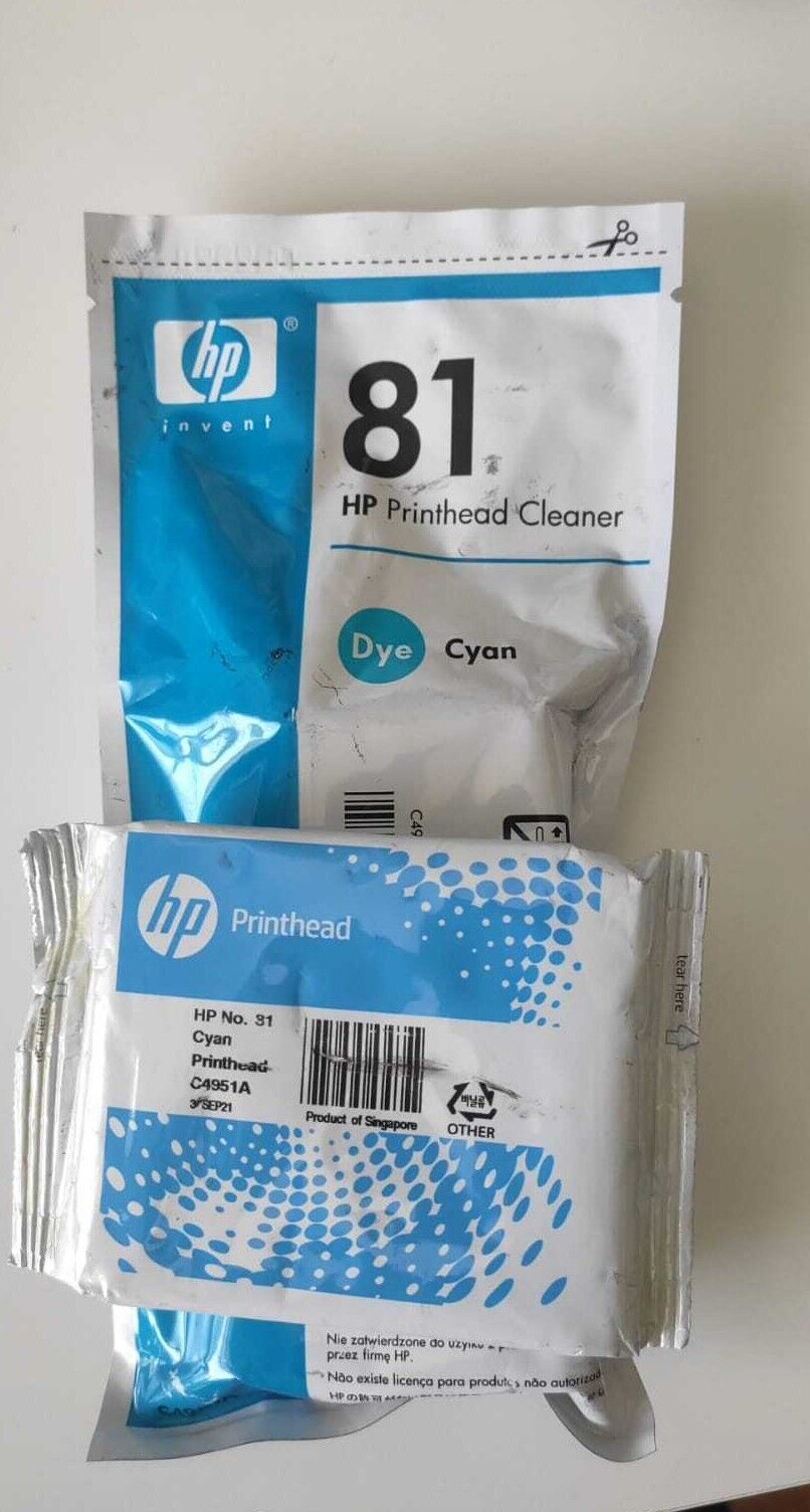 Genuine lot of HP 81 Printhead and Cleaners (C4950-C4955A) - VAT included