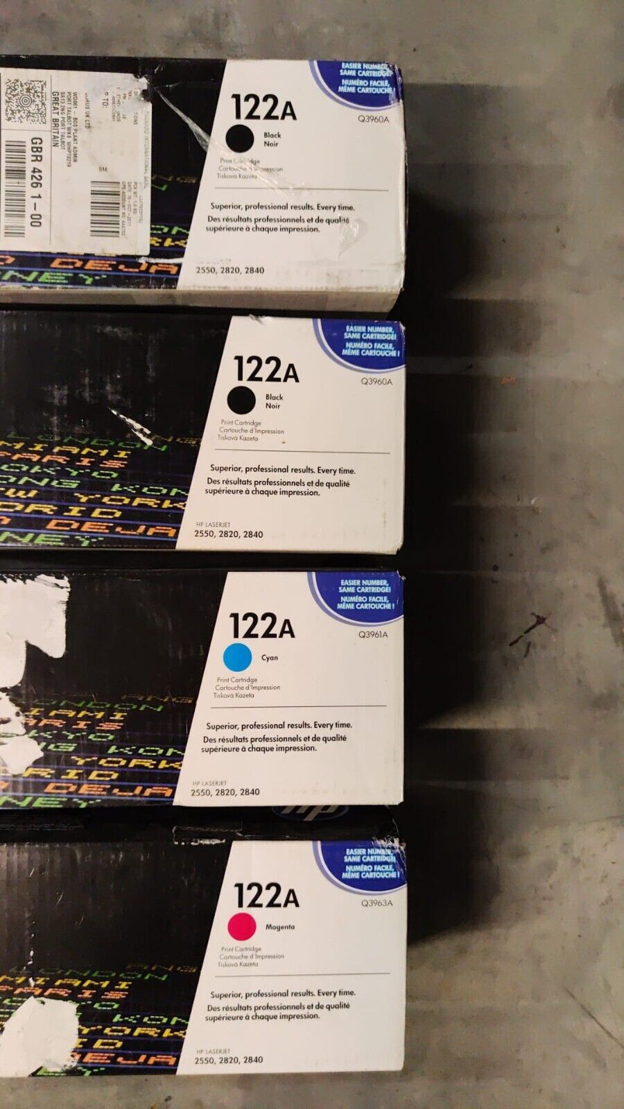 4x Genuine HP 122A Black Cyan Magenta Toner Cartridges FREE DELIVERY! VAT inc.